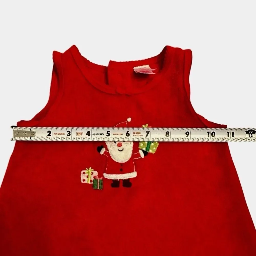 Vintage Carter’s Baby Girl Red Velour Christmas Santa Dress Size 6 Months